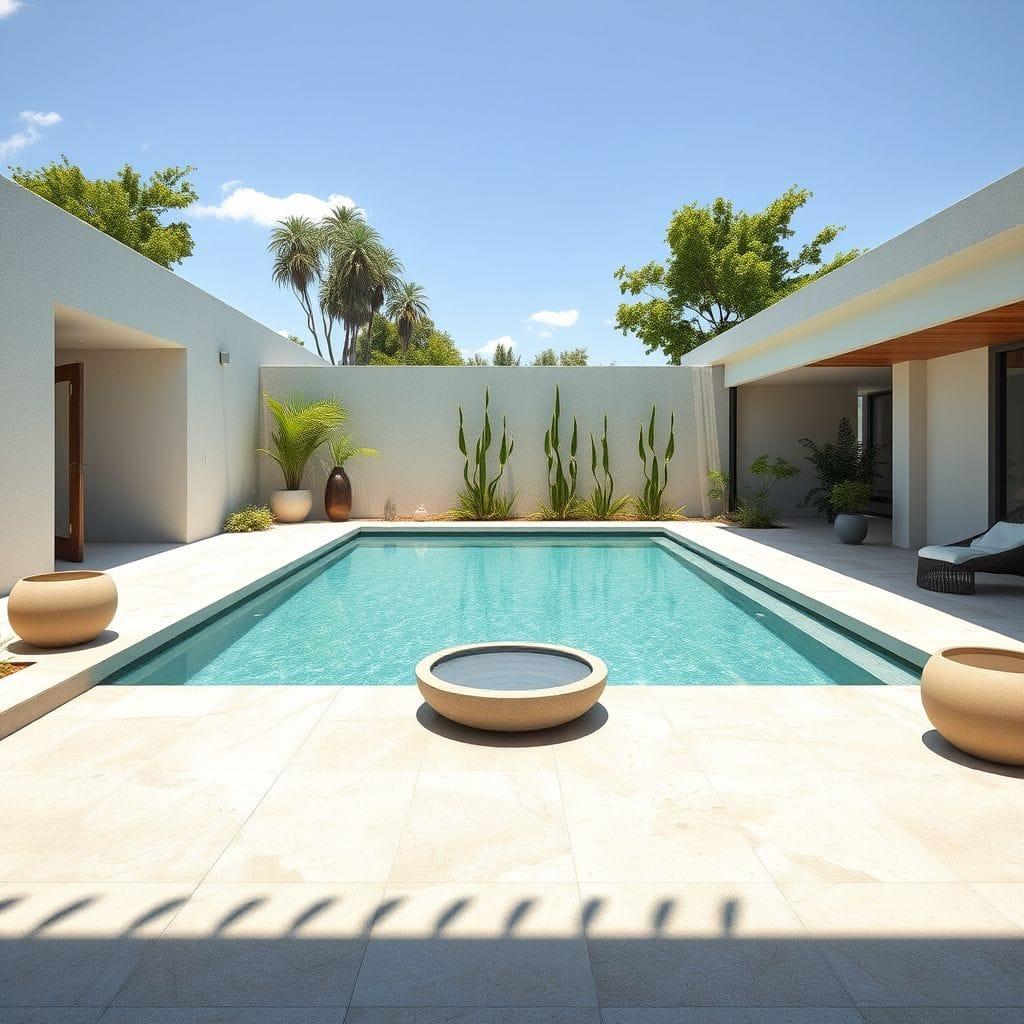 Zen Outdoor Pool Area design example 4