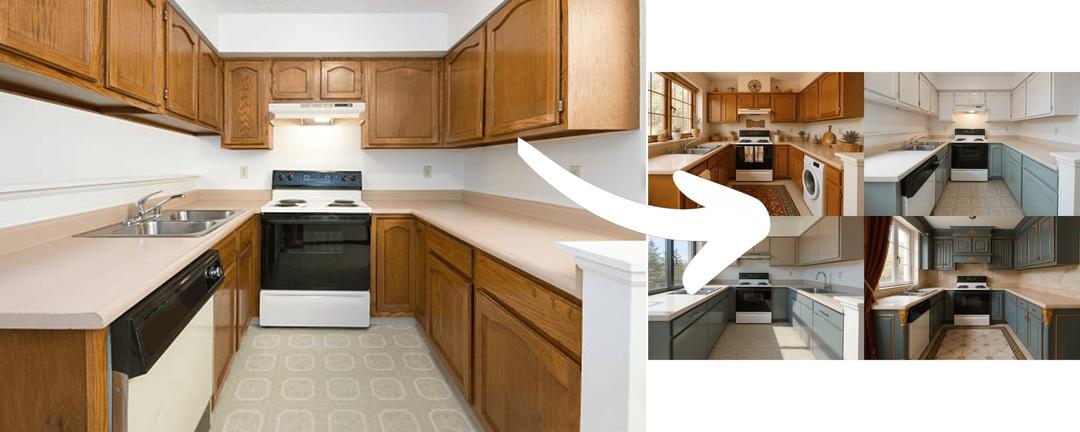 AI-generated contemporary kitchen interior