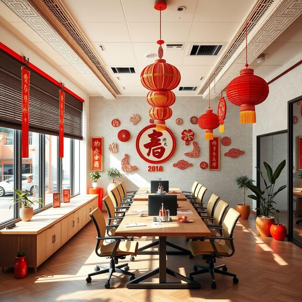 Chinese New Year coworking space - AI Generated