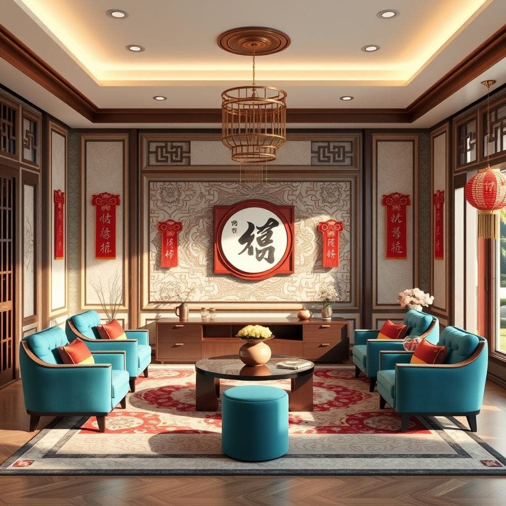 Chinese New Year entertainment room - AI Generated