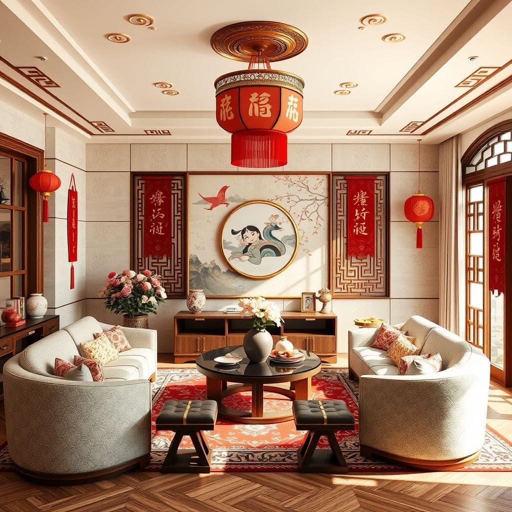 Chinese New Year entertainment room - AI Generated