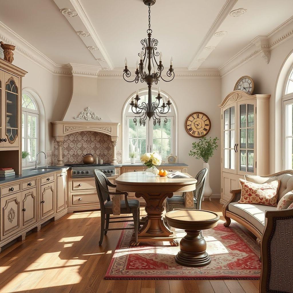 French Country kitchen living combo - AI Generated