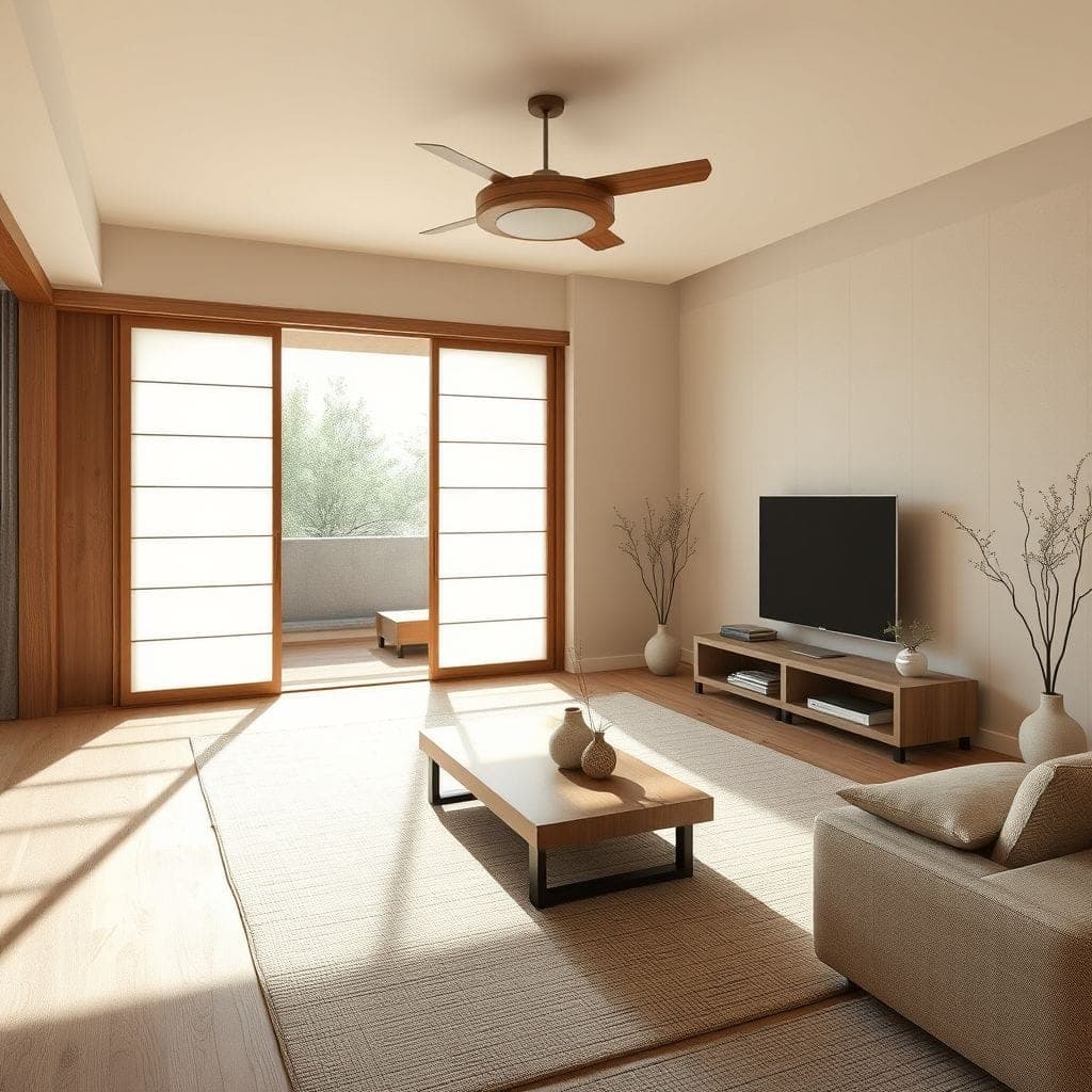 Japanese Design entertainment room - AI Generated