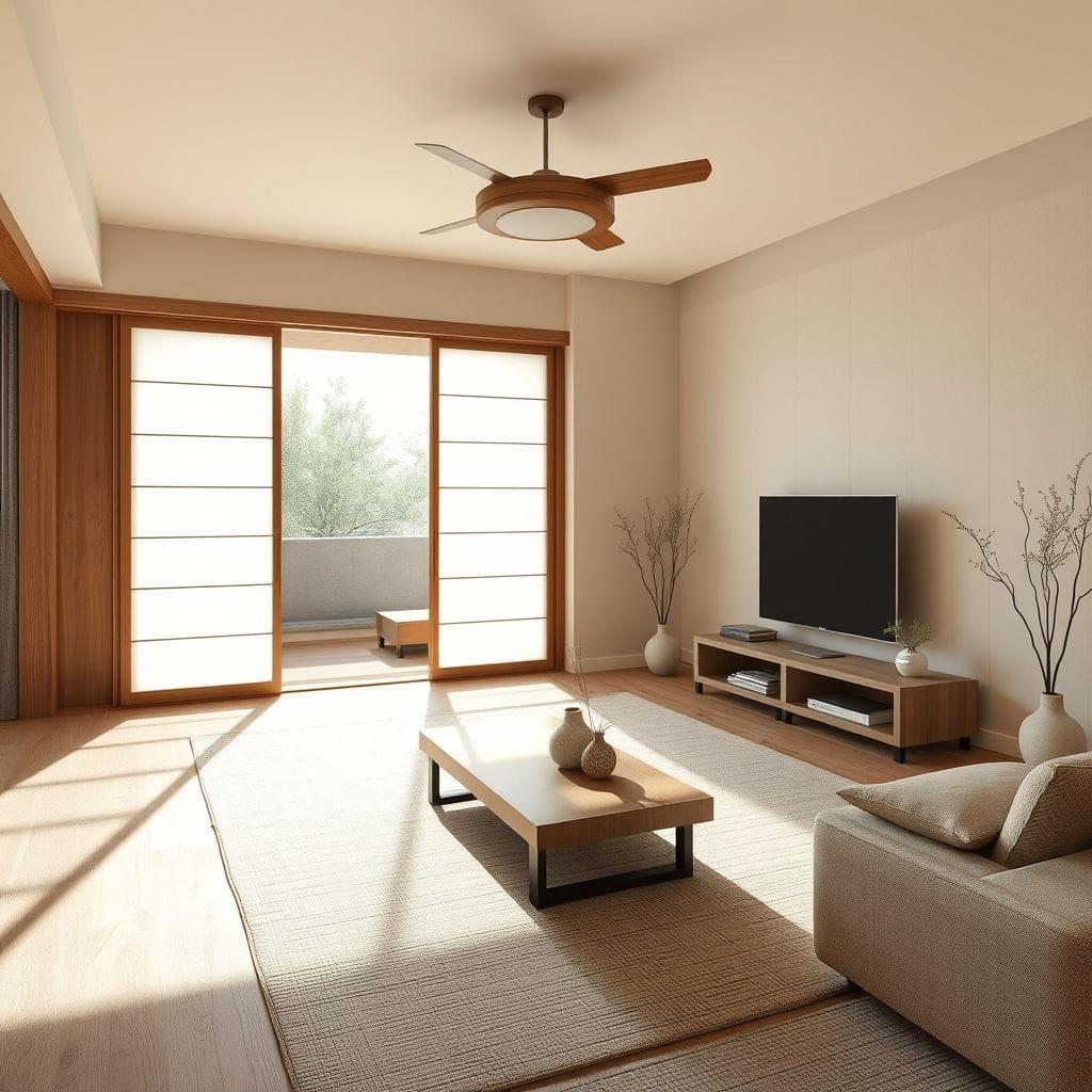 Japanese Design entertainment room - AI Generated