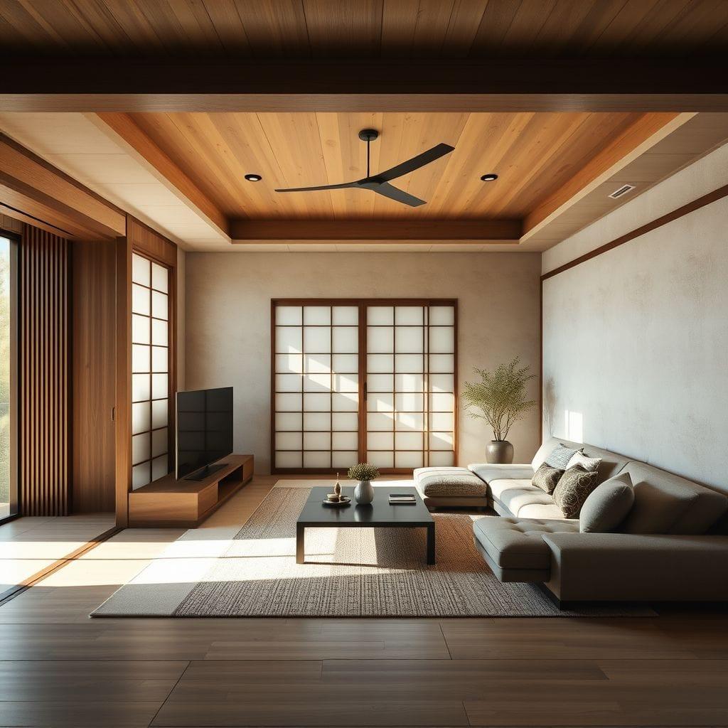 Japanese Design entertainment room - AI Generated