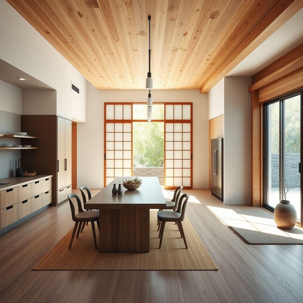 Japanese Design kitchen living combo - AI Generated