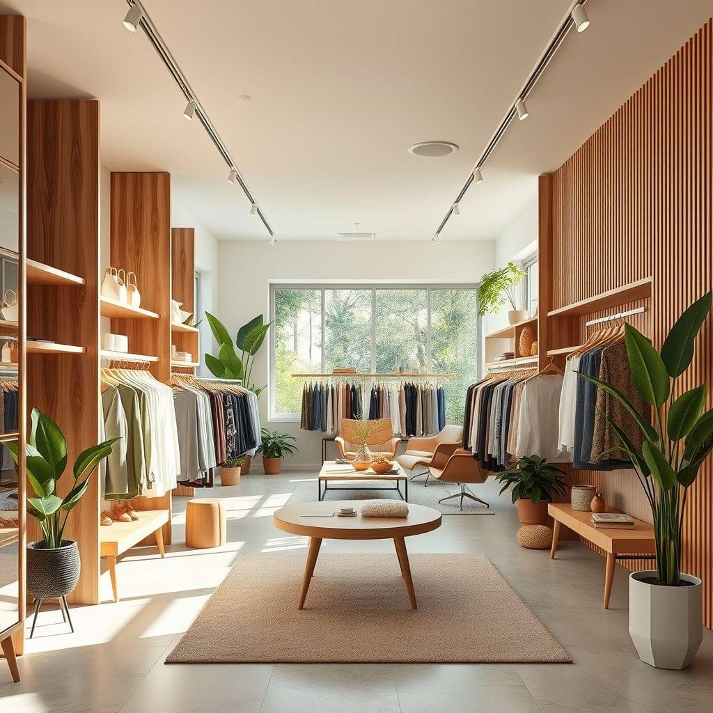 Midcentury Modern clothing store - AI Generated