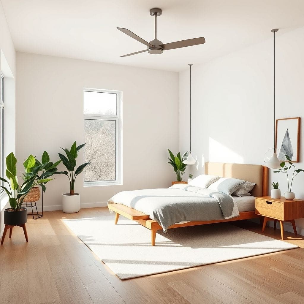Midcentury Modern master bedroom - AI Generated