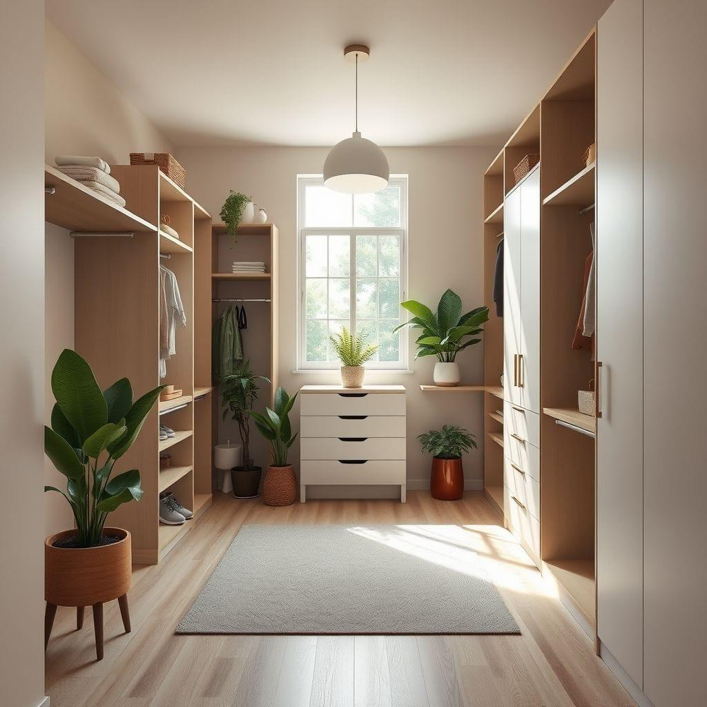 Midcentury Modern walk-in closet - AI Generated