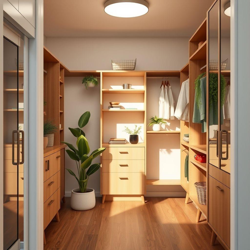 Midcentury Modern walk-in closet - AI Generated